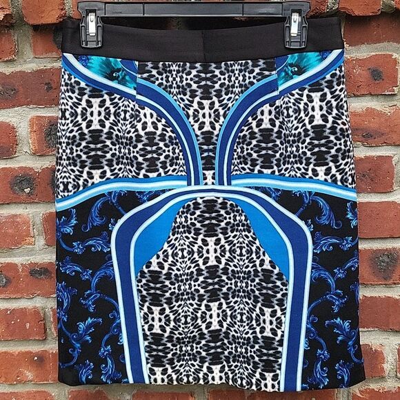 Laundry By Shelli Segal Patterned Side Slit Skirt Unlined - Picture 2 of 6